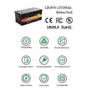 12V/200AH LiFePO4  Аккумулятор